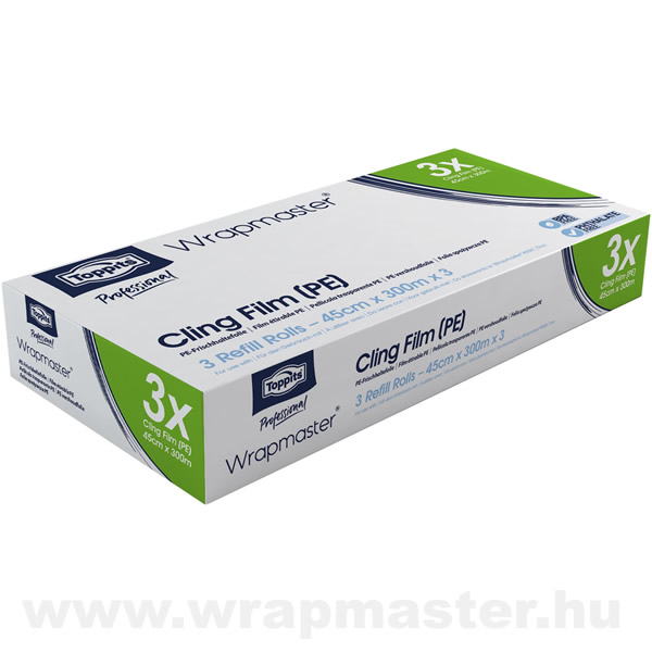 Wrapmaster 4500 PE fólia 45vmx300m (3 tekercs/karton)